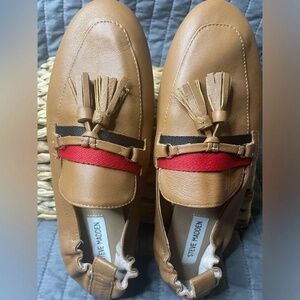 Steve‎ Madden Joelina Leather Tassel Slip-On Womens Loafers- Size 8.5 Camel